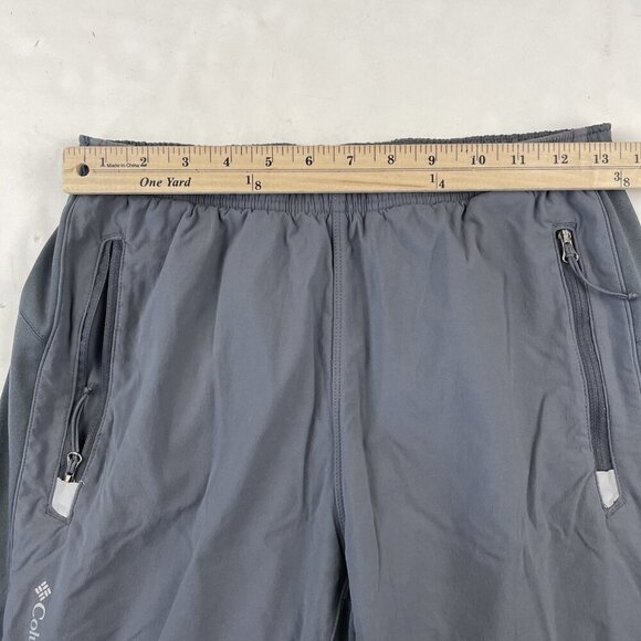 Columbia Jogger Sweatpants Adult S/31L Gray Ankle Zip Reflective Nylon Stretch - Picture 5 of 12